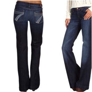 7 for All Mankind Dojo Jeans White Stitch Size 27